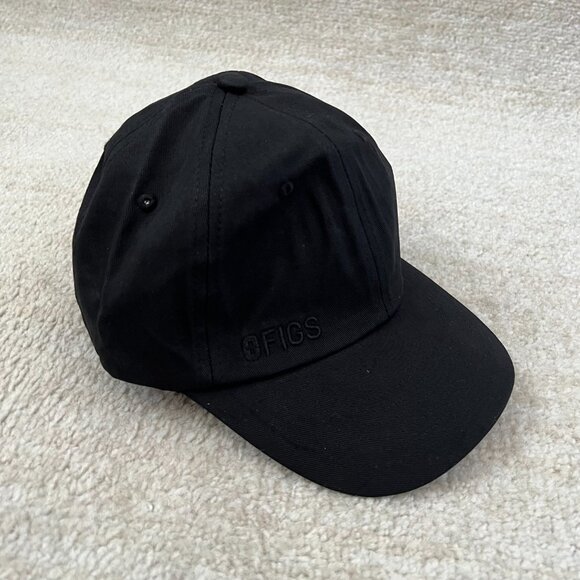 NWT Figs Black Cotton Baseball Cap Hat - Picture 2 of 8